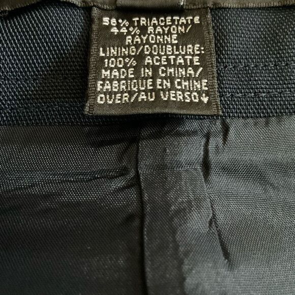 Ellen Tracy Midi Skirt Tulip Hem Navy Blue Side Zipper Closure Women Size 16 - Picture 4 of 9